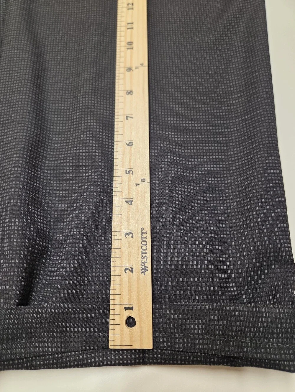 Zanella for Nordstrom Duncan Mens 38W Black Micro Check Wool Pleated Pants